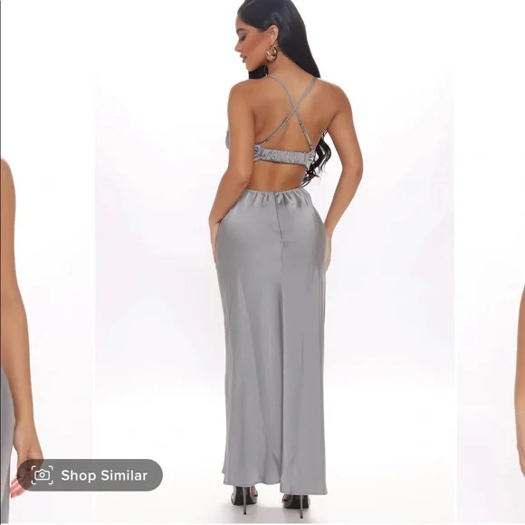 Satin maxi dress - Picture 2 of 2